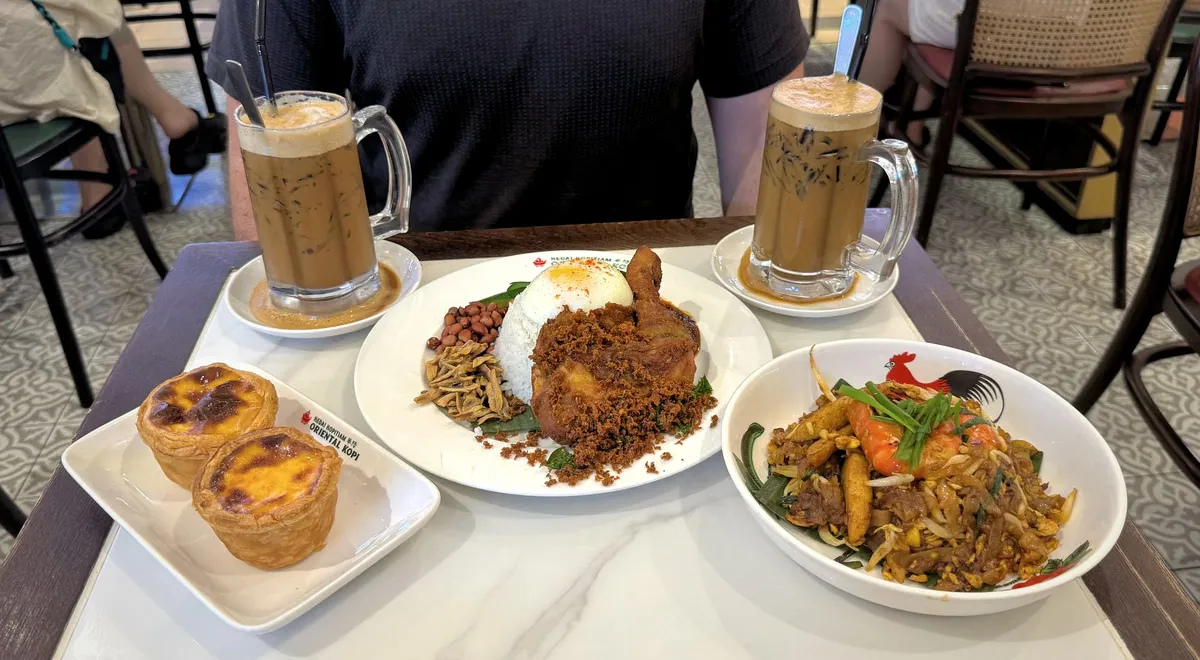 Oriental Kopi nasi lemak with fried chicken at Pavilion Kuala Lumpur